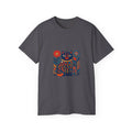 Folk Art Cat Tee — Colorful Floral Kitty Graphic T-Shirt