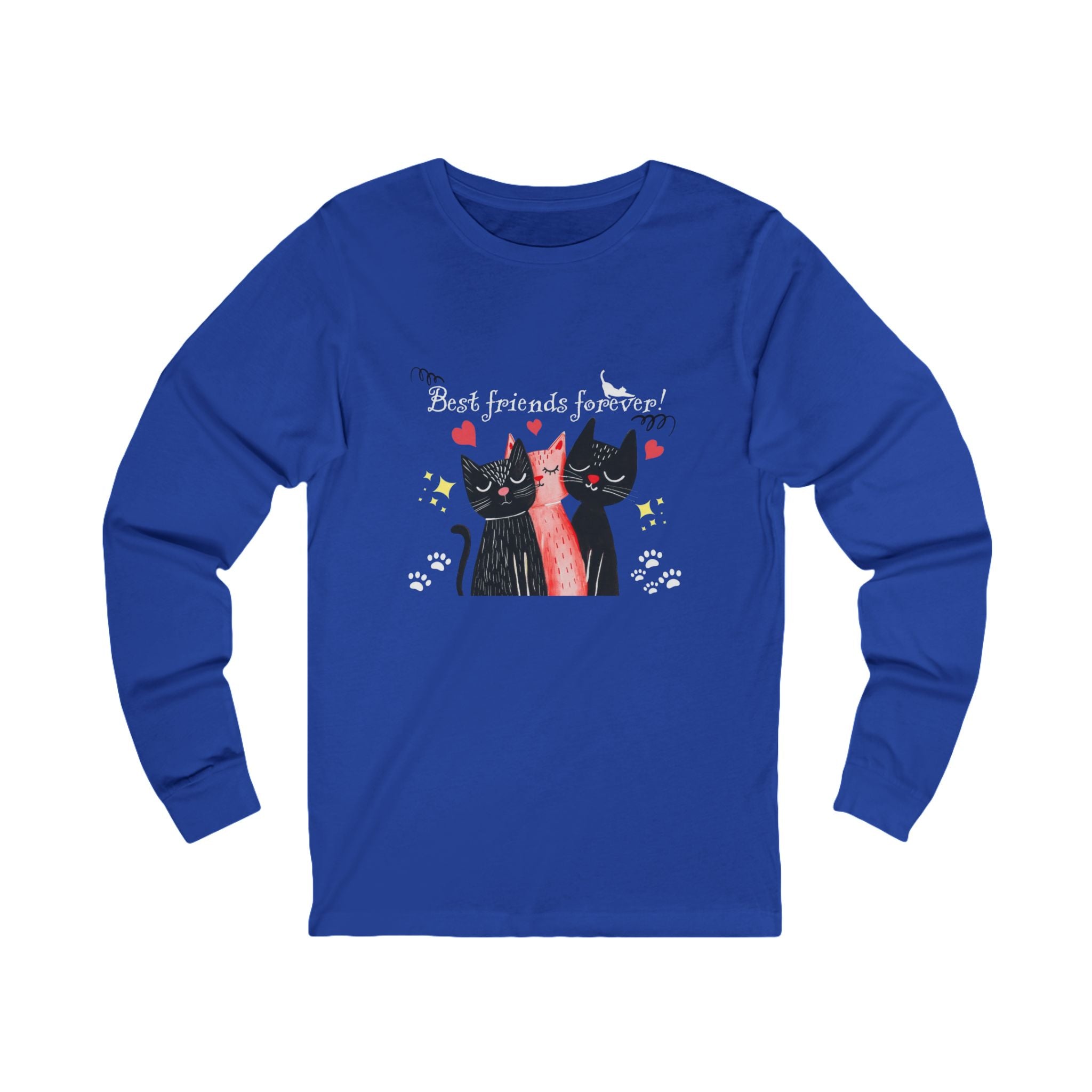 Best Friends Forever Cats Long Sleeve Tee — Cute Cat Friend Graphic Shirt