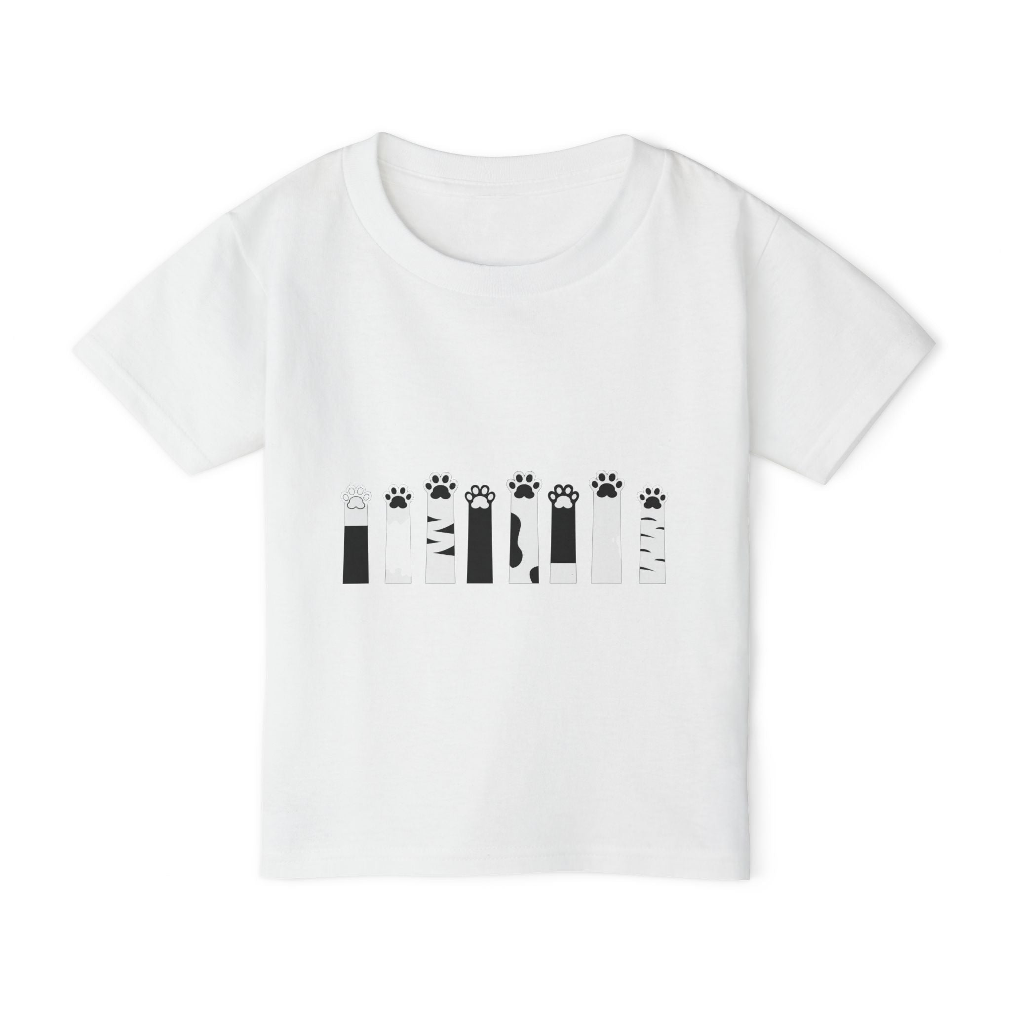 Toddler T-Shirt — Minimal Cat Paw & Tail Graphic
