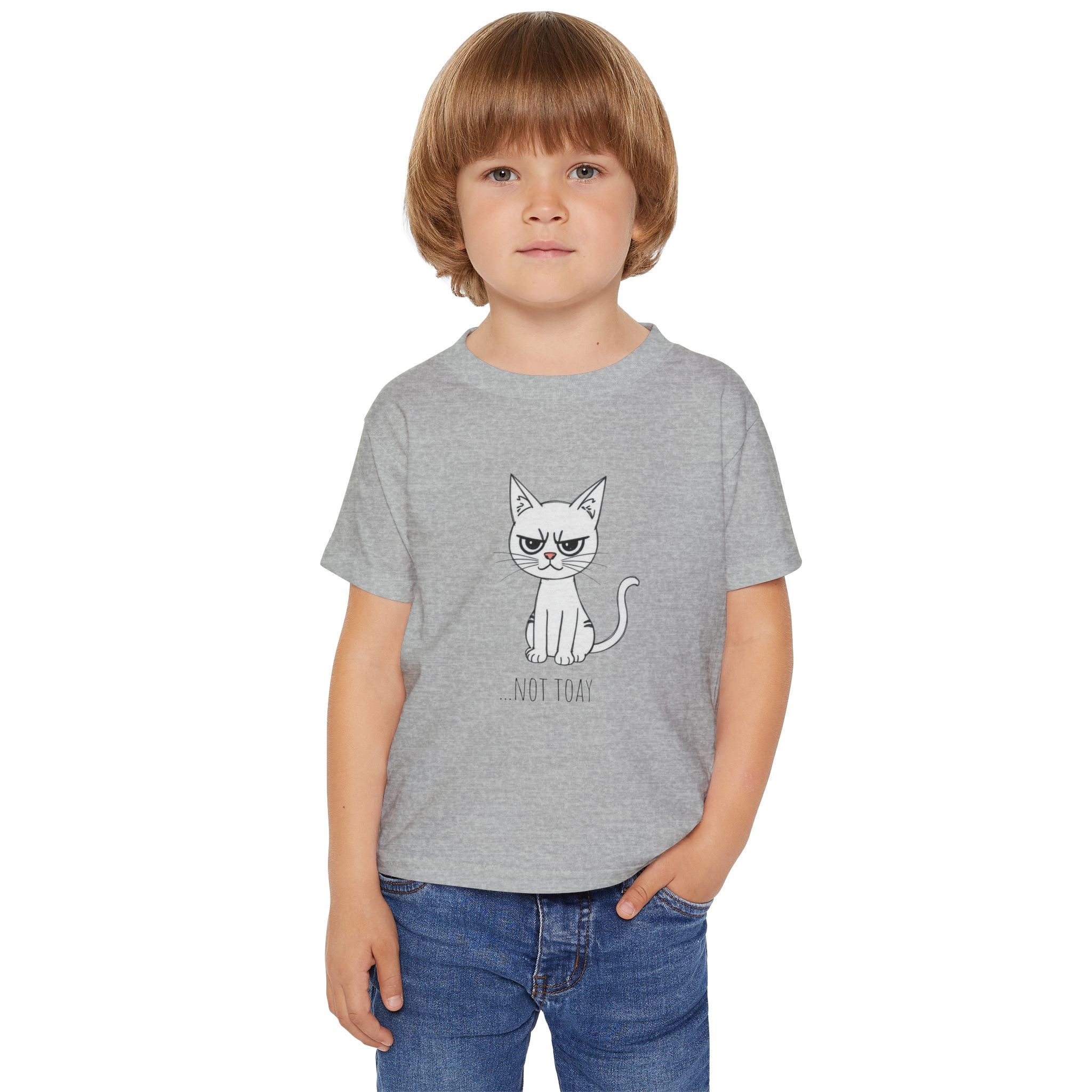 Toddler T‑Shirt — Cute Grumpy Cat "Not Today" Kids Tee