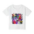 Toddler T-Shirt — Colorful Cute Cat Crowd Graphic