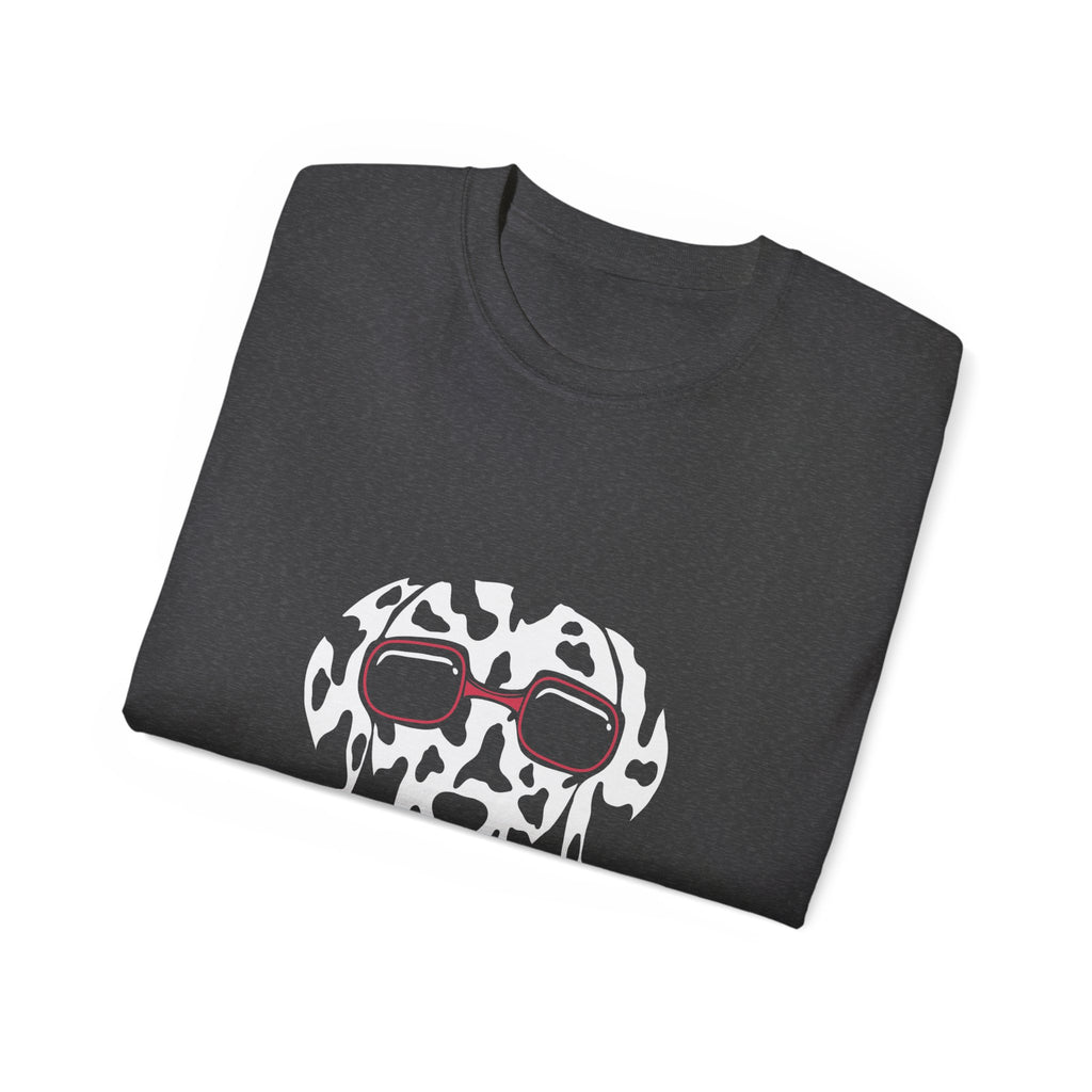 Dalmatian Sunglasses T‑Shirt — Fun Dog Face Tee