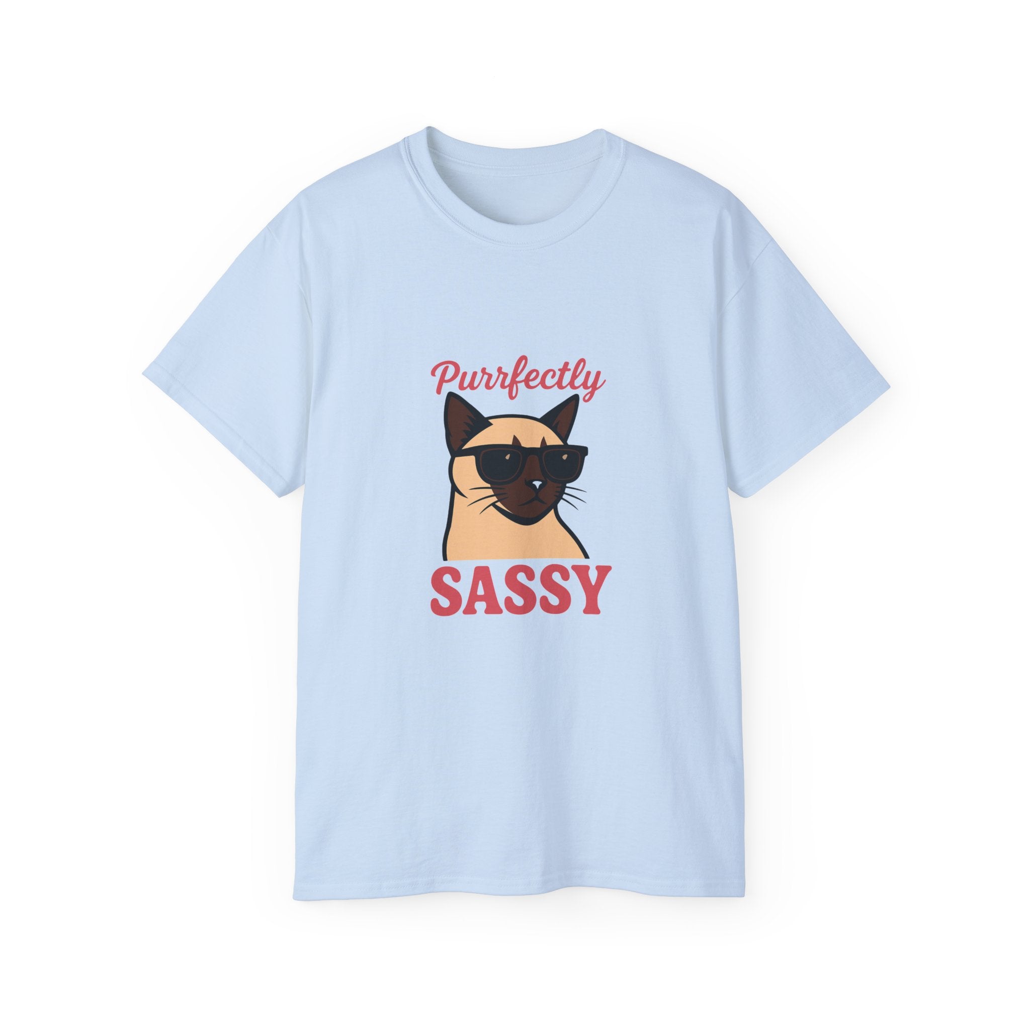 Purrfectly Sassy Cat T-Shirt — Cute Cat with Sunglasses