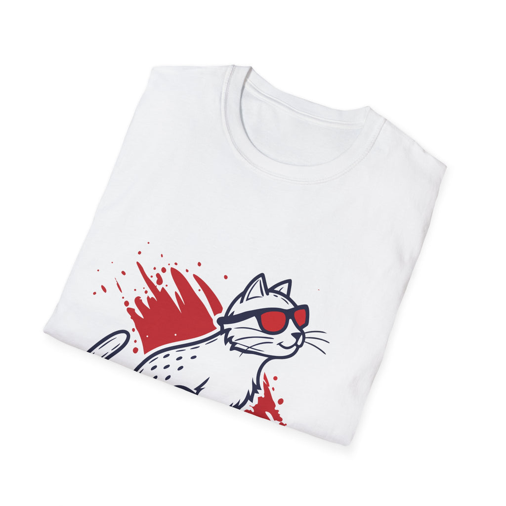 Cool Cat Graphic T-Shirt — Cat with Sunglasses Illustration