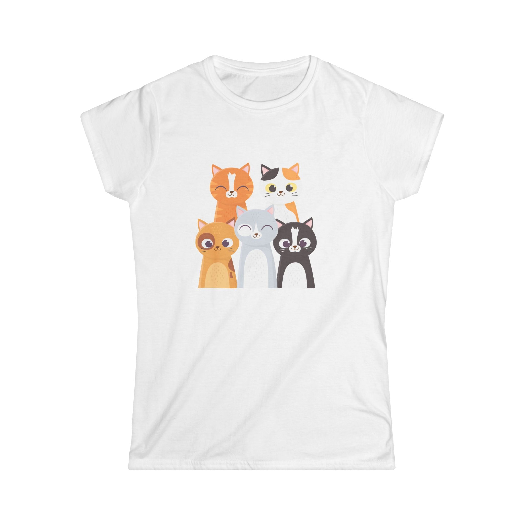 Cute Cat Crew Women's T-Shirt — Cute Cat Crew Graphic Tee