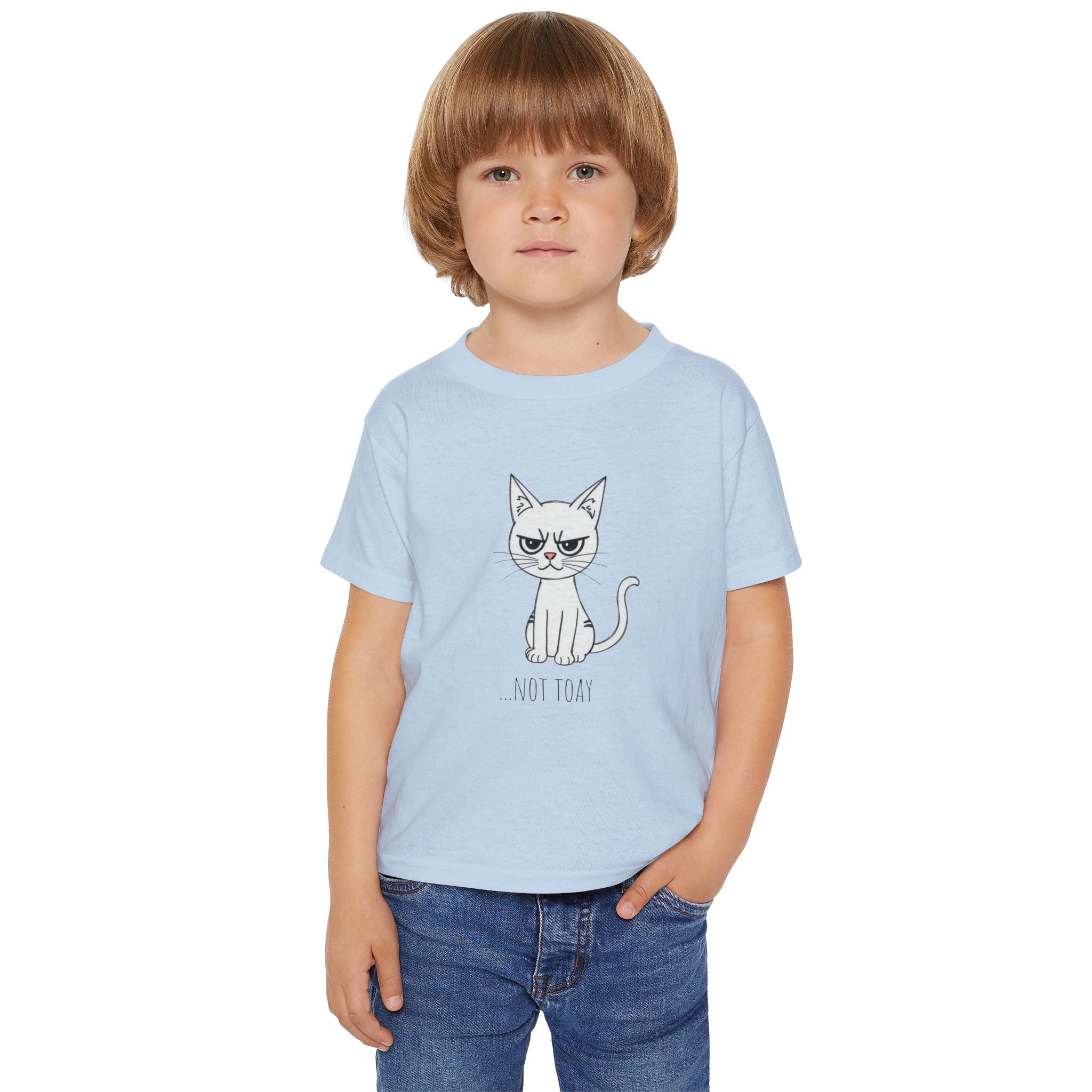 Toddler T‑Shirt — Cute Grumpy Cat "Not Today" Kids Tee