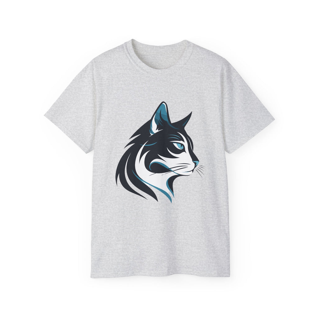 Cat Head Graphic Tee — Stylized Feline Profile Shirt