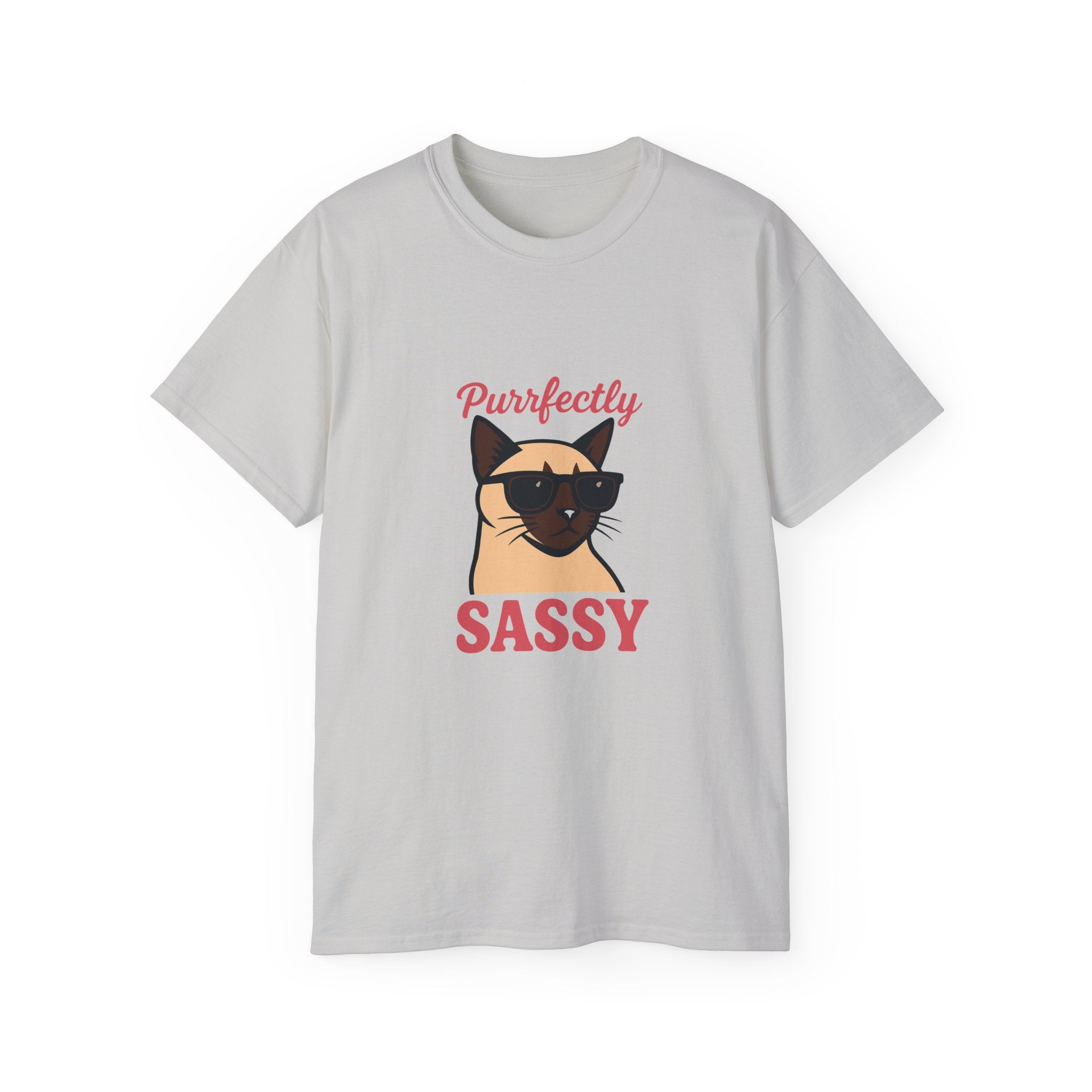 Purrfectly Sassy Cat T-Shirt — Cute Cat with Sunglasses