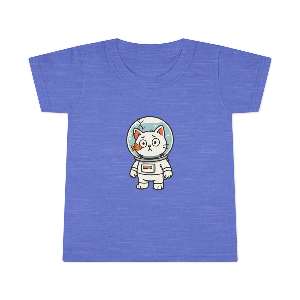 Toddler T-Shirt — Cute Space Cat Astronaut Graphic