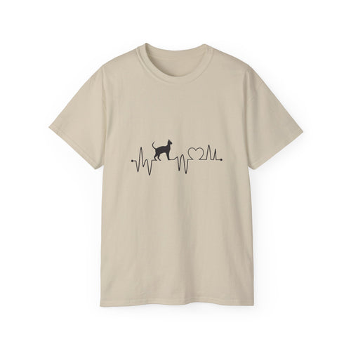 Cat Heartbeat T-Shirt — Minimal Cat ECG Design for Cat Lovers