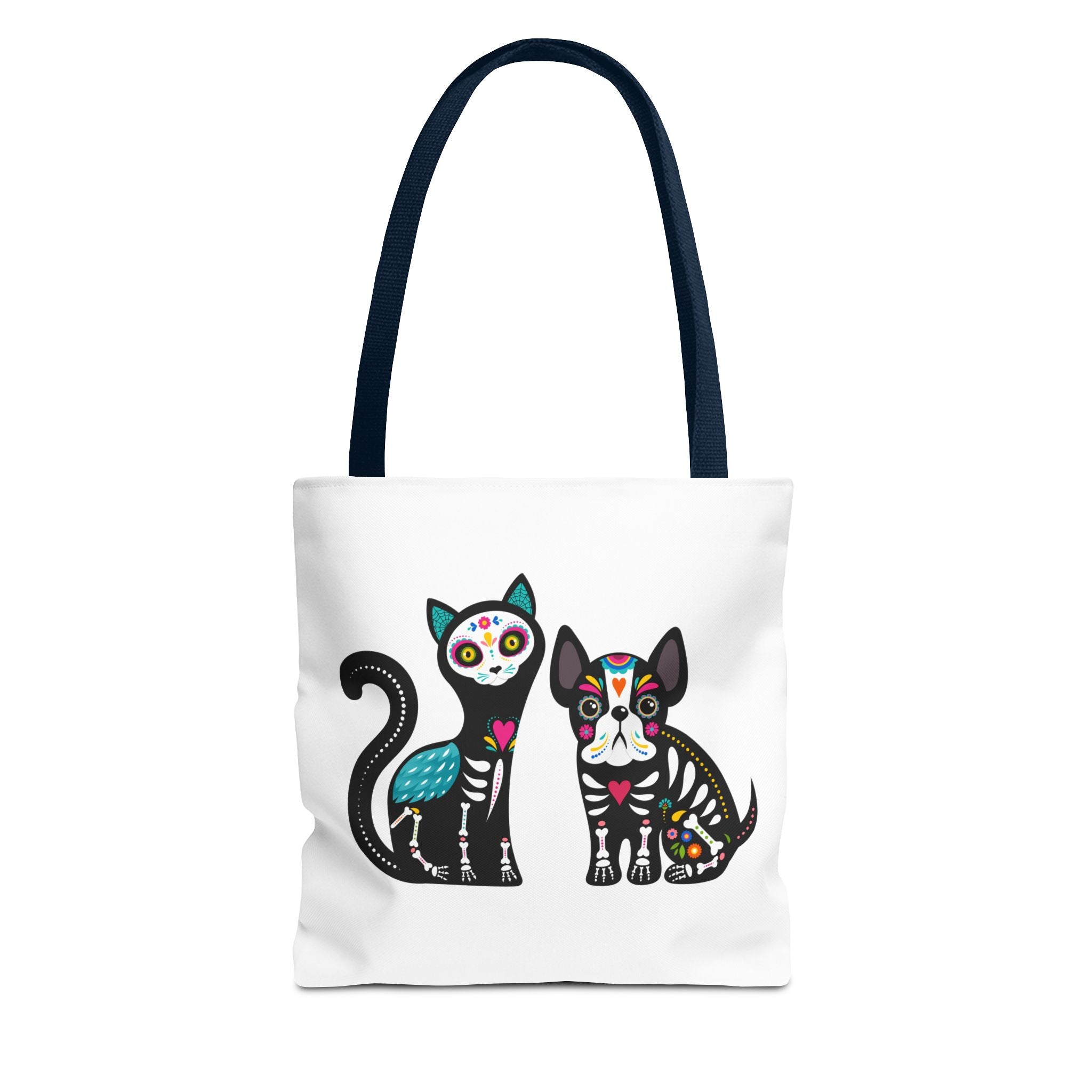 Day of the Dead Pet Tote Bag — Sugar Skull Cat & Dog Canvas Tote