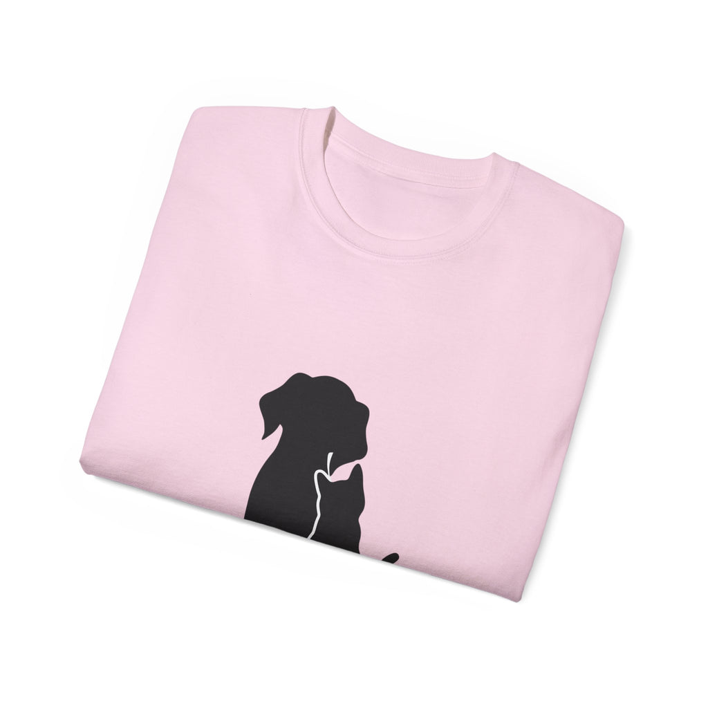 Dog and Cat Silhouette Tee – Pet Lover Shirt