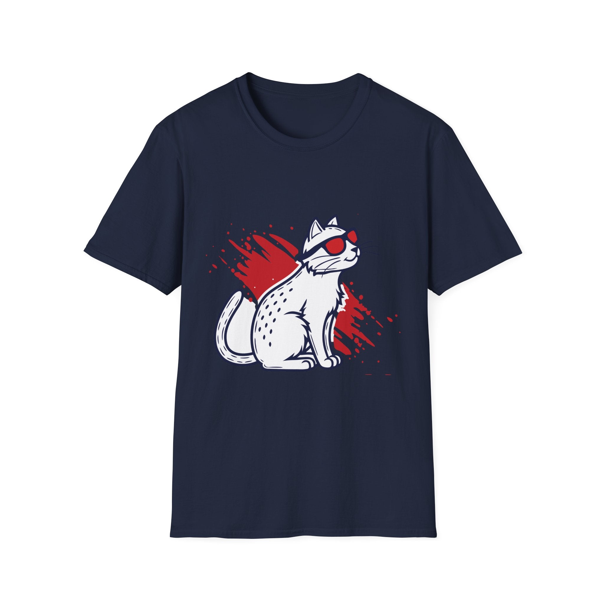 Cool Cat Graphic T-Shirt — Cat with Sunglasses Illustration