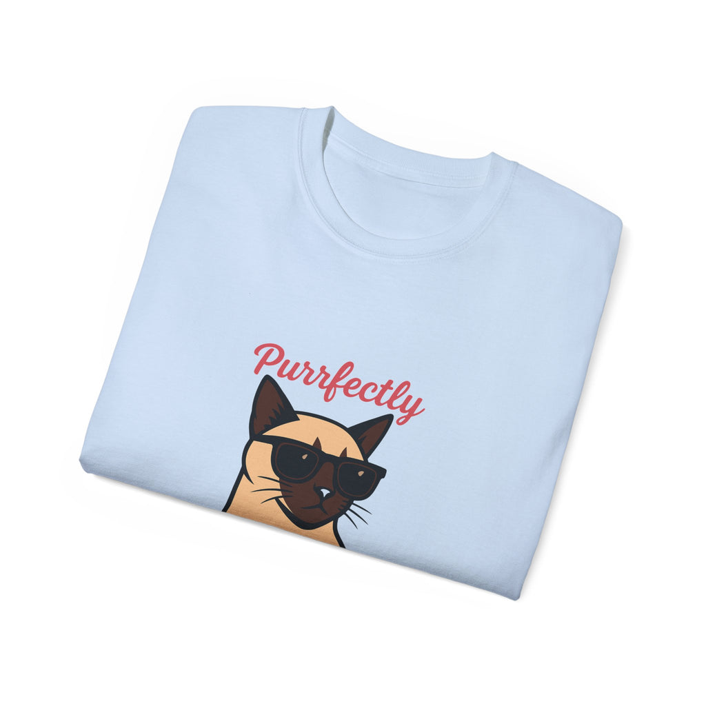 Purrfectly Sassy Cat T-Shirt — Cute Cat with Sunglasses