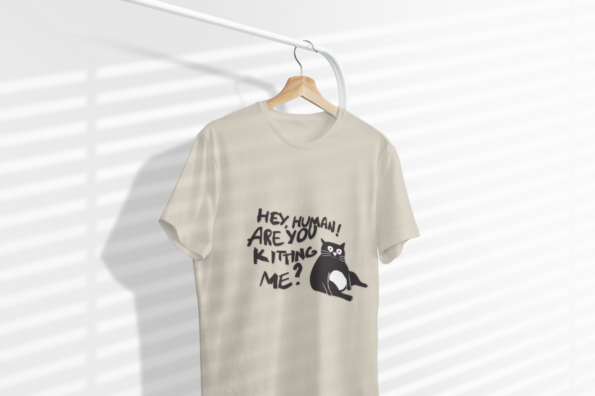Cat T‑Shirt — "Hey, Human! Are You Kitting Me?" Cute Funny Cat Tee for Cat Lovers