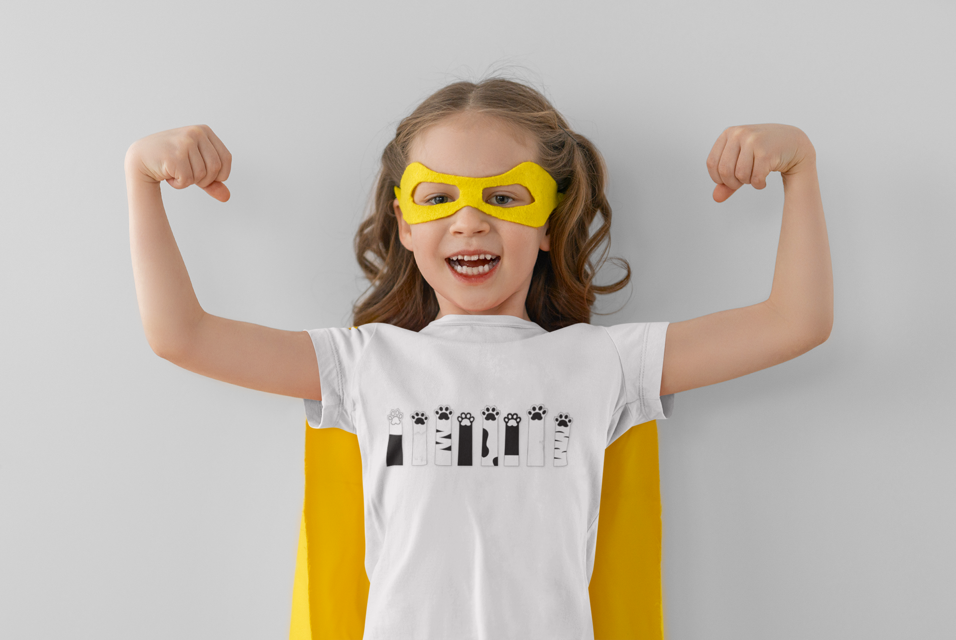 Toddler T-Shirt — Minimal Cat Paw & Tail Graphic