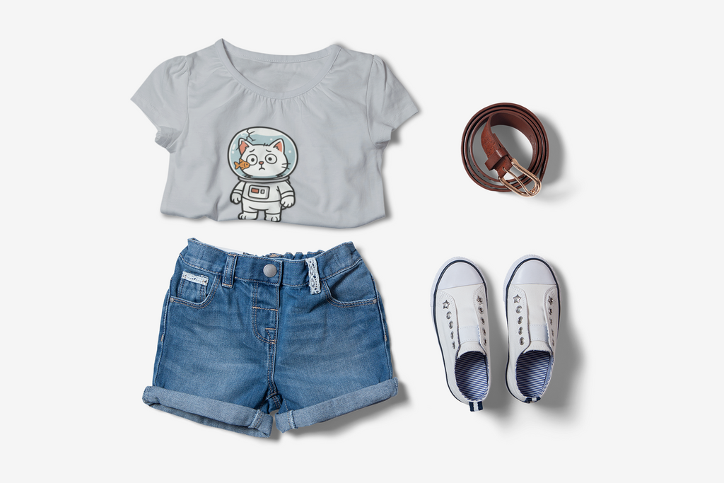 Toddler T-Shirt — Cute Space Cat Astronaut Graphic