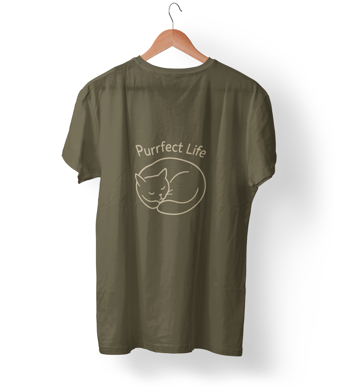 Purrfect Life Cat T-Shirt — Cute Sleeping Cat Tee for Cat Lovers