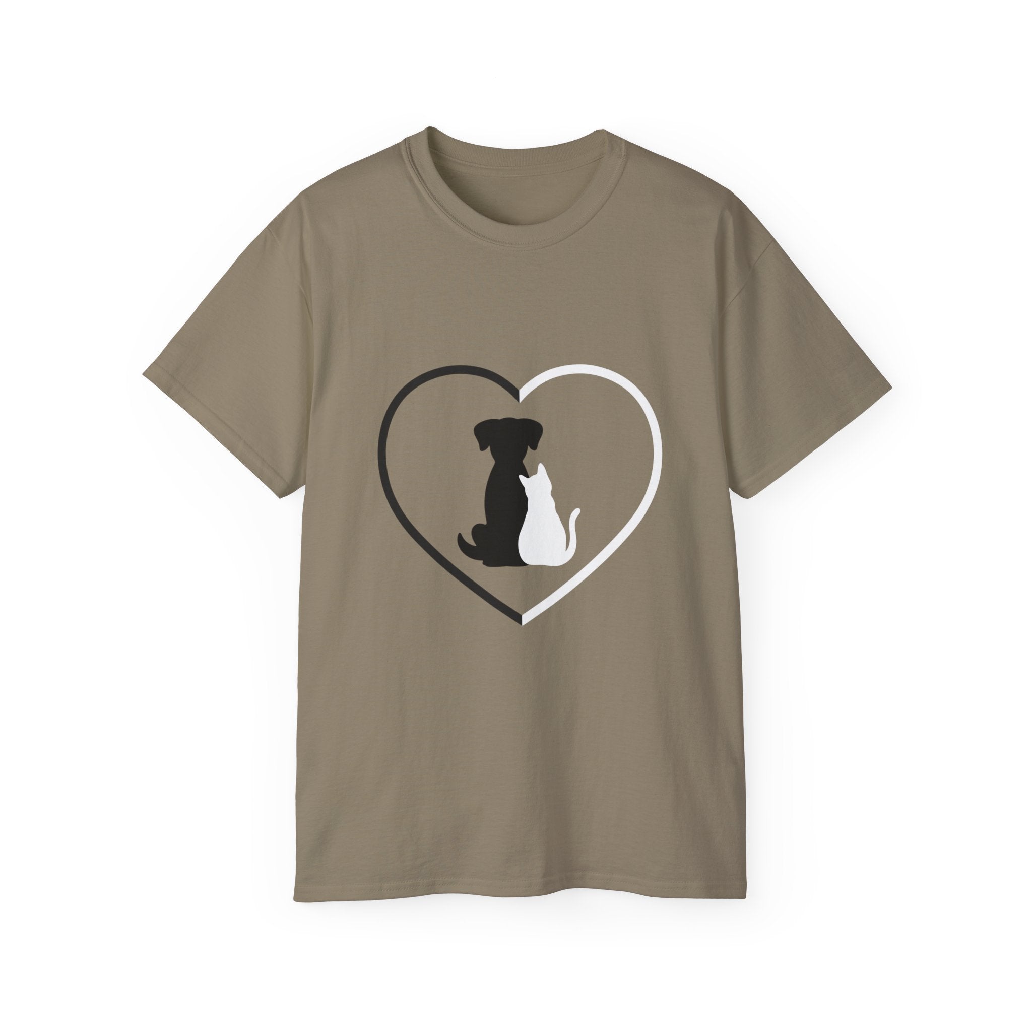 Dog & Cat Heart T-Shirt — Pet Lover Tee