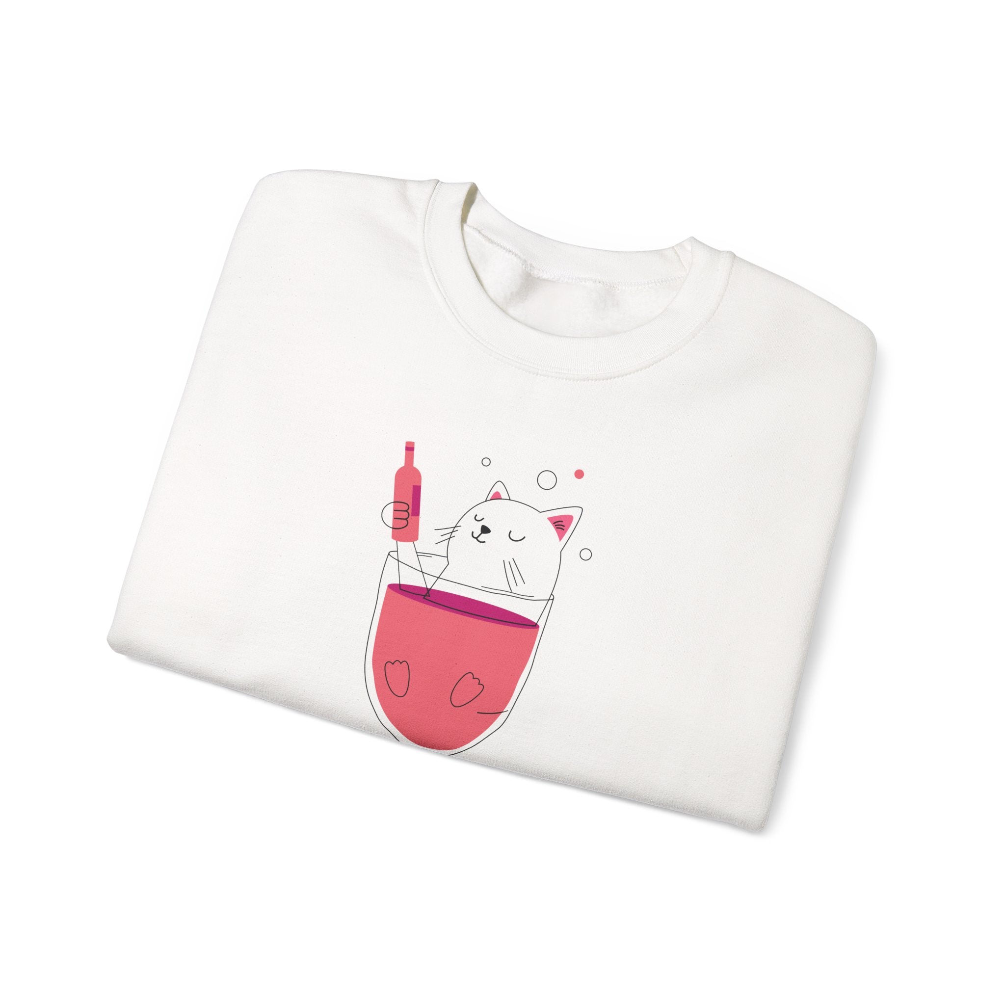 Purrfect Wine Cat Sweatshirt