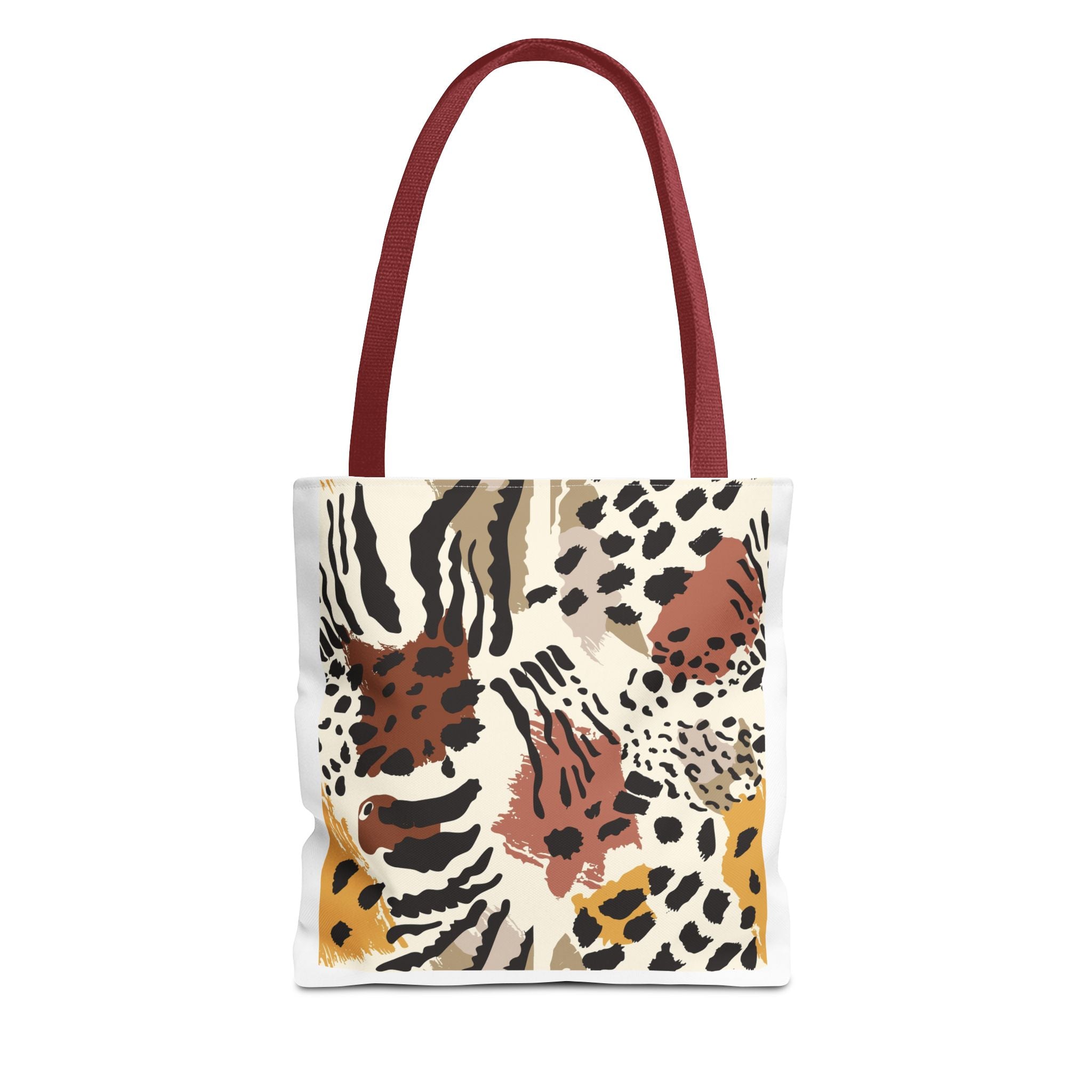 Neutral Abstract Safari Animal Print Tote Bag — All-Over-Print