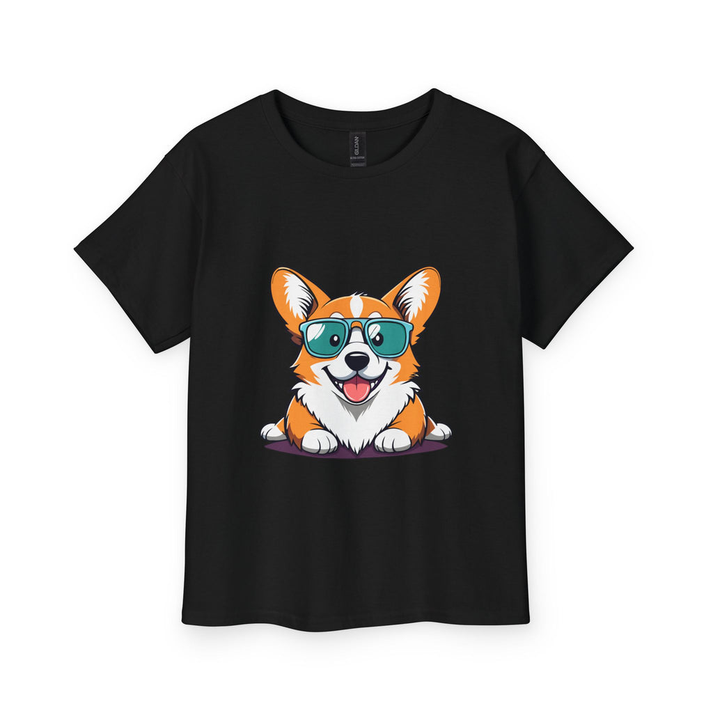 Corgi Sunglasses Youth Tee — Cute Cool Dog Kids T-Shirt