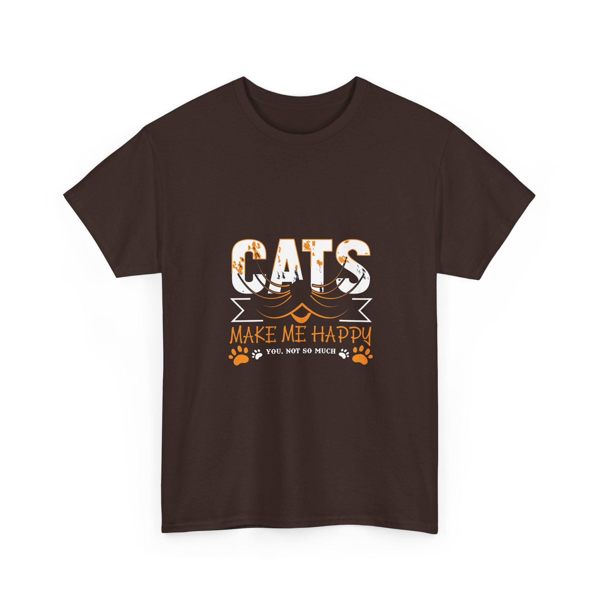 Cats Make Me Happy T-Shirt — Cute Cat Lover Graphic Tee