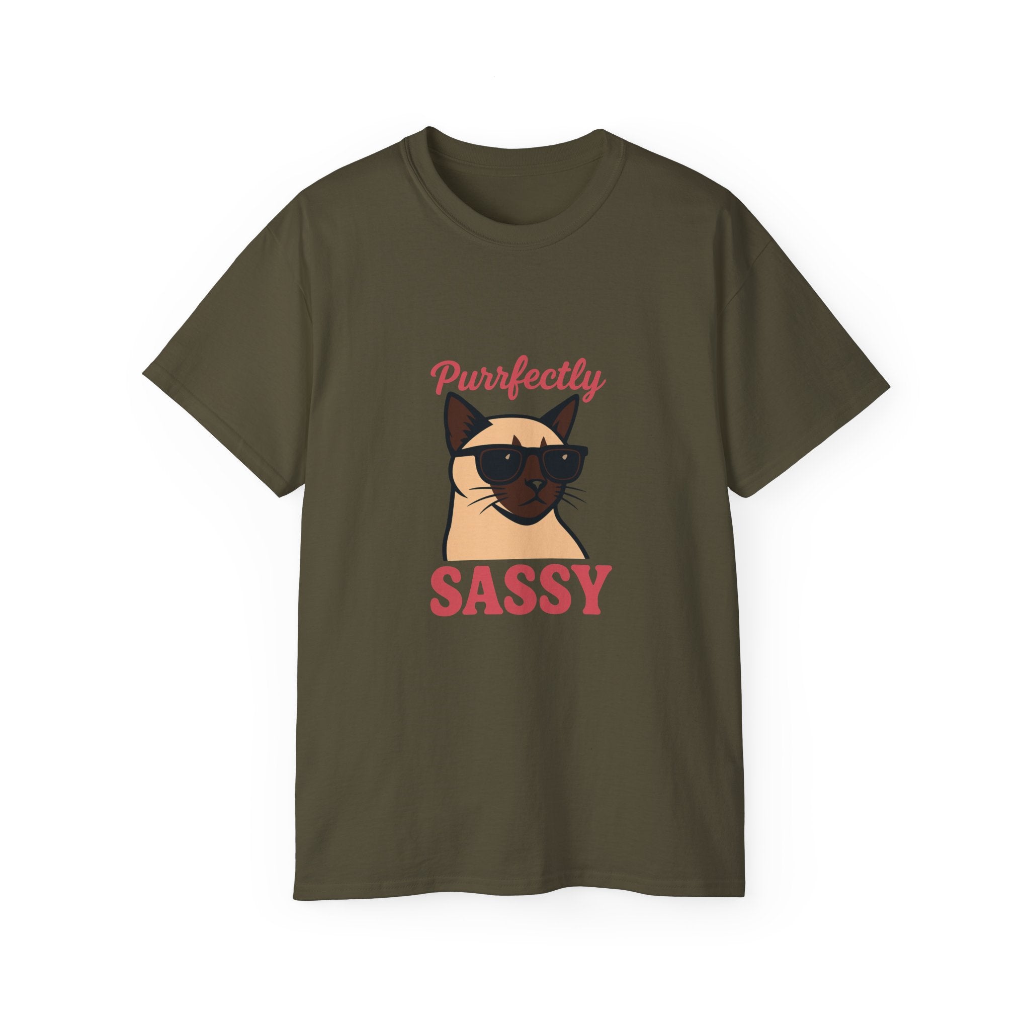 Purrfectly Sassy Cat T-Shirt — Cute Cat with Sunglasses