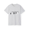 T-Shirt — Cat Paws Typographic Design (black paw prints)