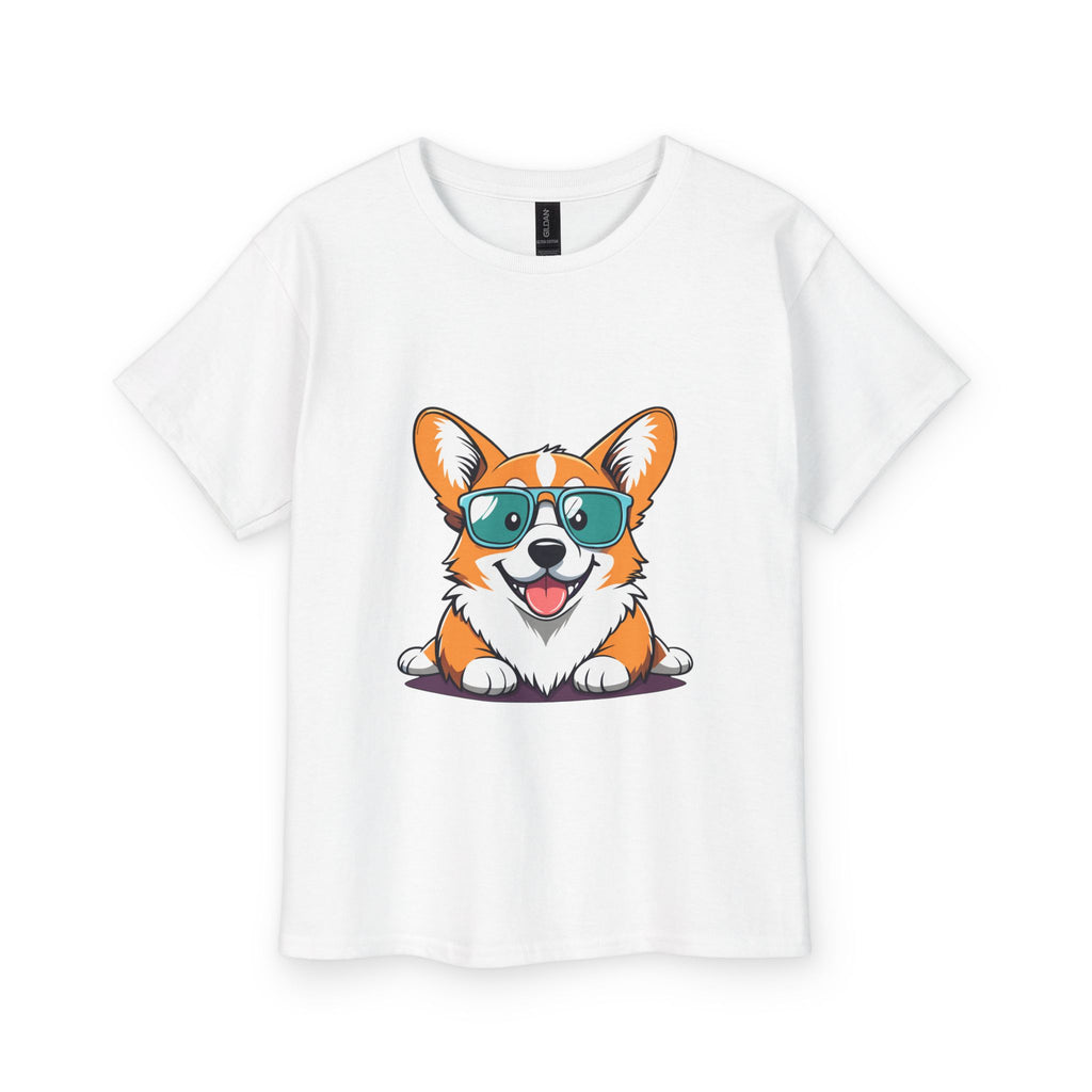 Corgi Sunglasses Youth Tee — Cute Cool Dog Kids T-Shirt