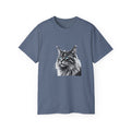Cat Portrait T-Shirt - "Love My Maine Coon" Graphic Tee
