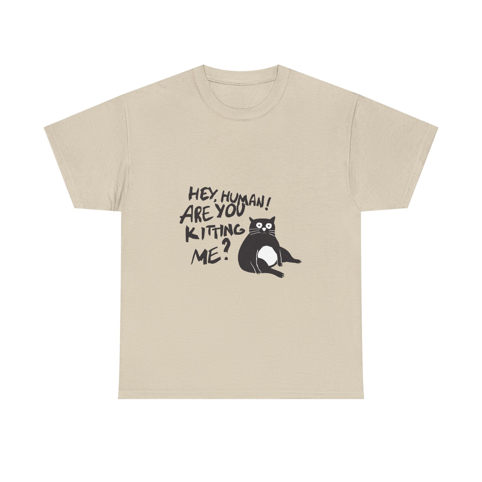 Cat T‑Shirt — "Hey, Human! Are You Kitting Me?" Cute Funny Cat Tee for Cat Lovers