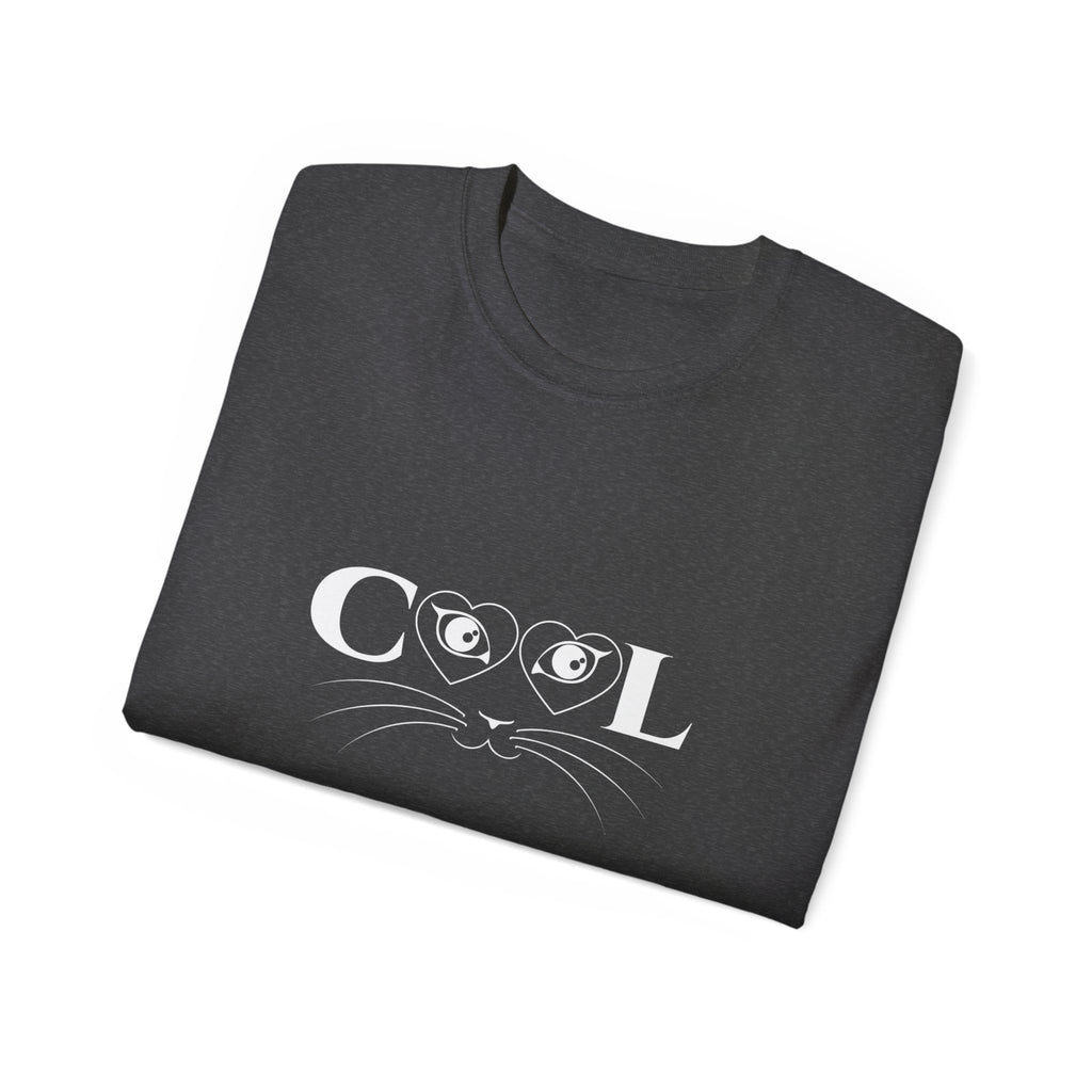 Cool Cat T-Shirt — Cute Cat Eyes & Whiskers Graphic Tee