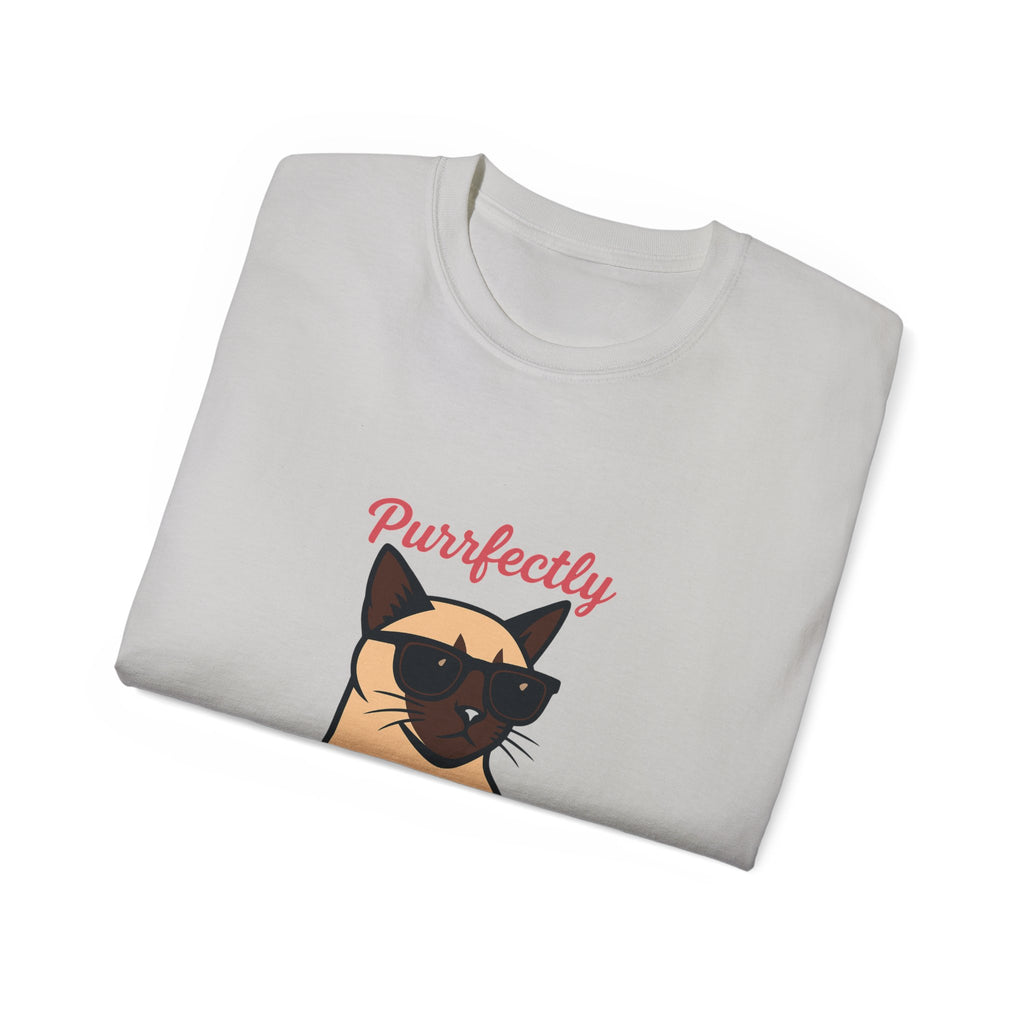 Purrfectly Sassy Cat T-Shirt — Cute Cat with Sunglasses