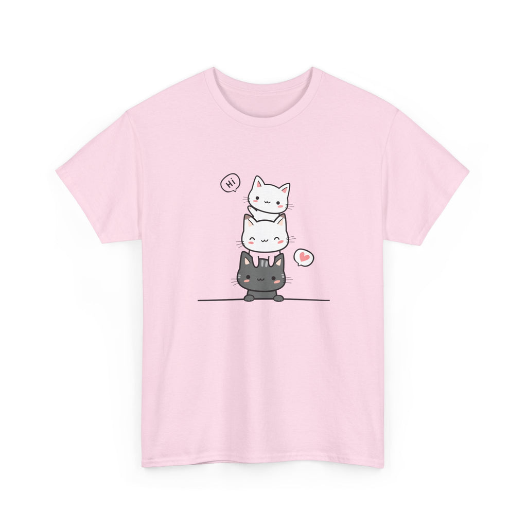 Cute Stacked Cats T-Shirt — Kawaii Cat Tower Tee