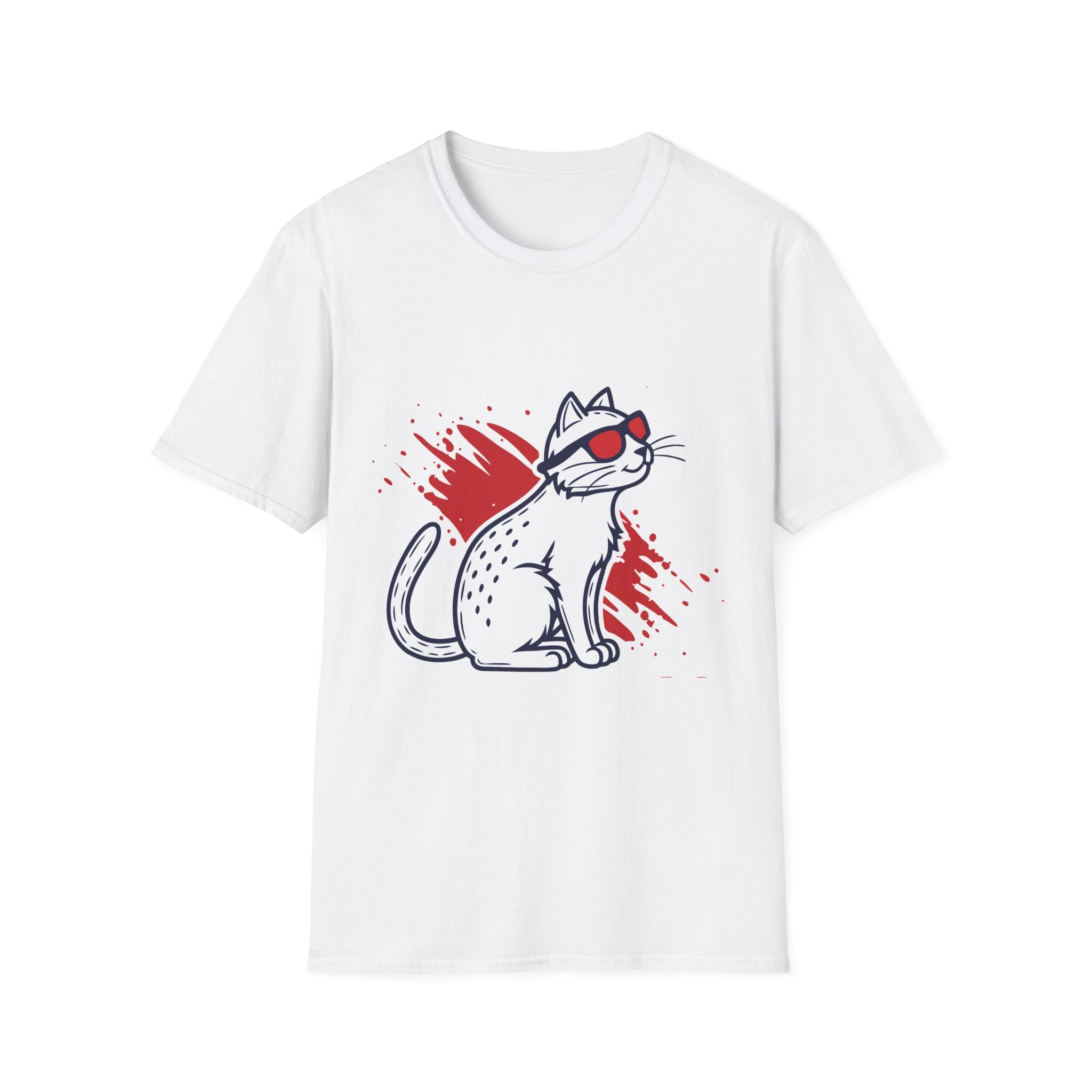 Cool Cat Graphic T-Shirt — Cat with Sunglasses Illustration