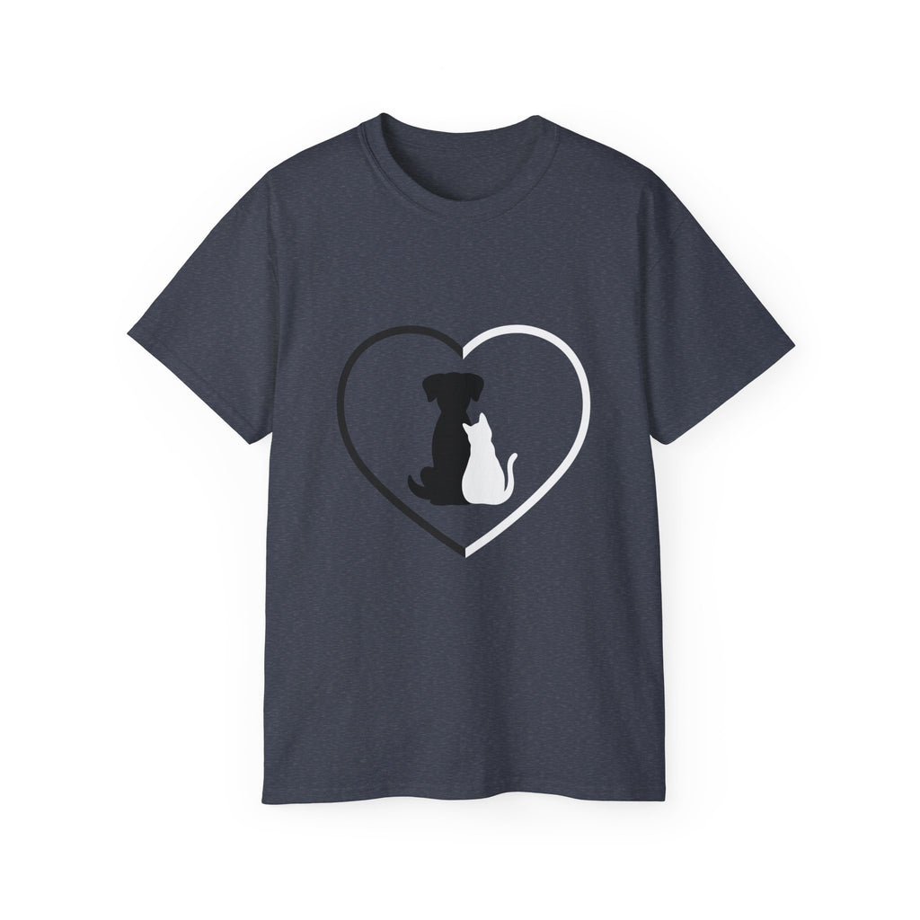 Dog & Cat Heart T-Shirt — Pet Lover Tee