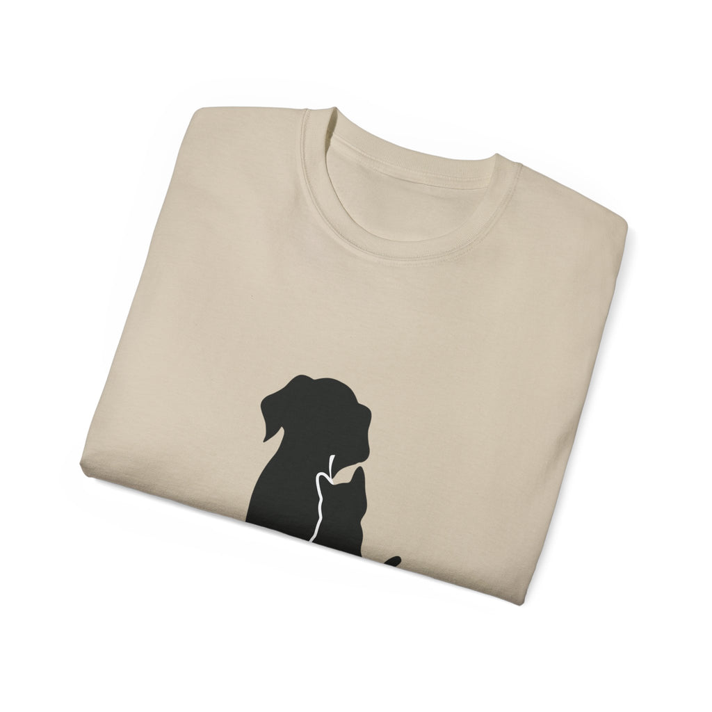 Dog and Cat Silhouette Tee – Pet Lover Shirt