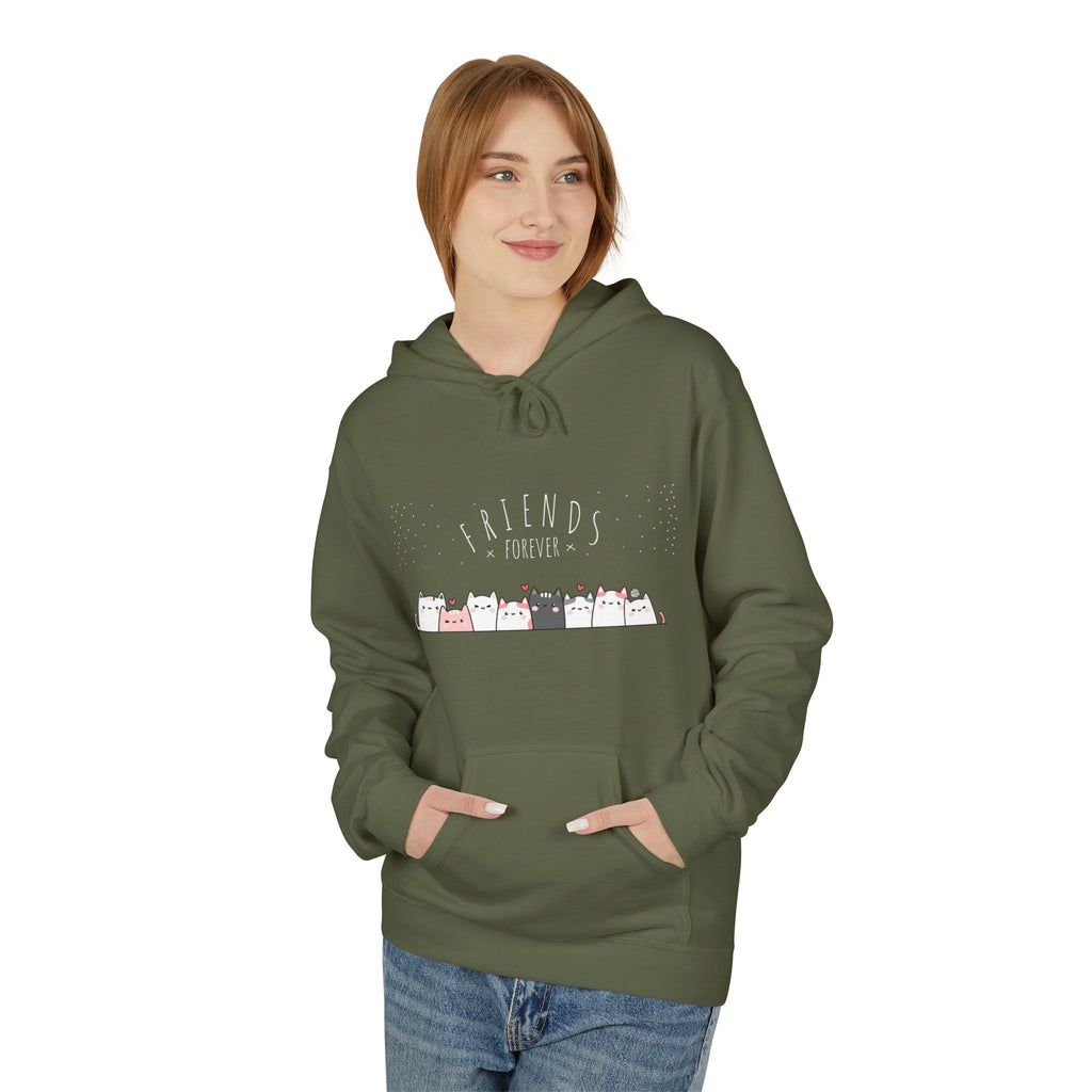 Friends Forever Cat Hoodie – Cute Kawaii Kitty Pullover