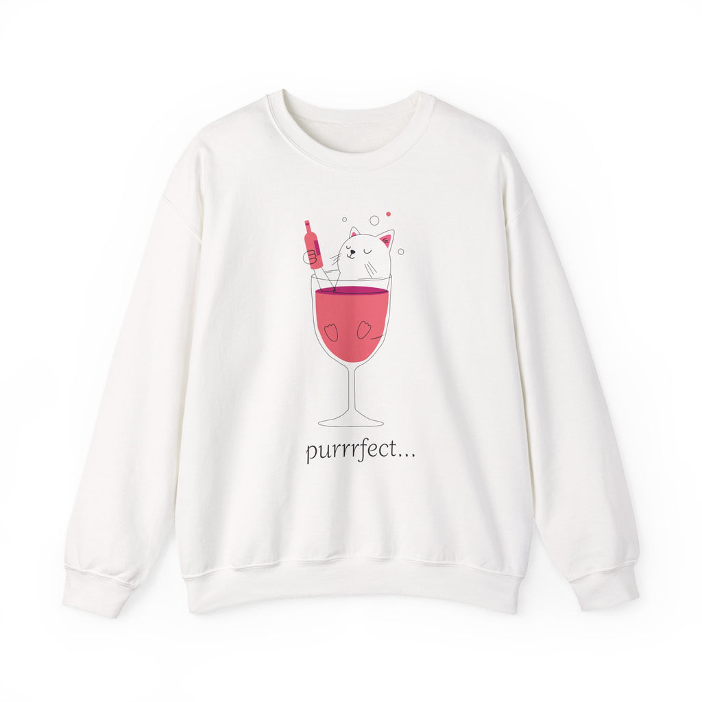 Purrfect Wine Cat Sweatshirt