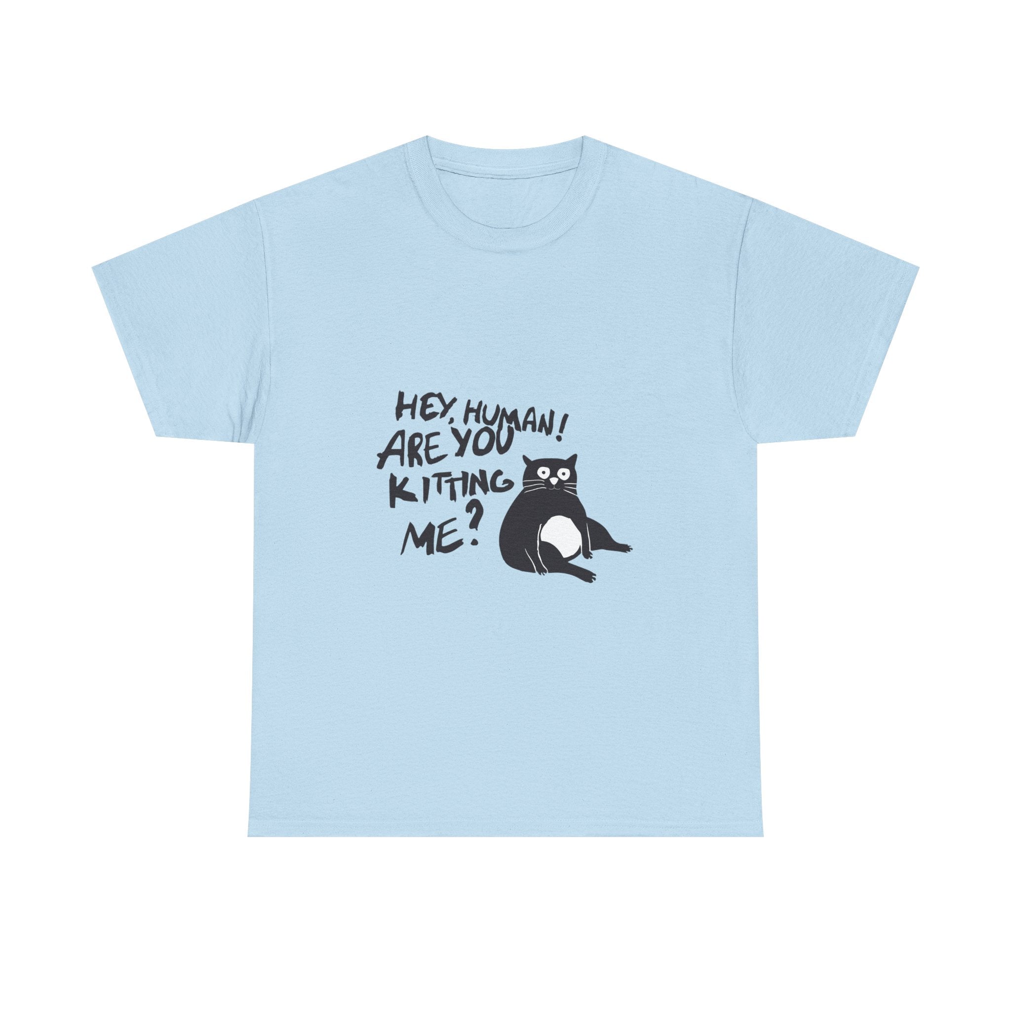 Cat T‑Shirt — "Hey, Human! Are You Kitting Me?" Cute Funny Cat Tee for Cat Lovers