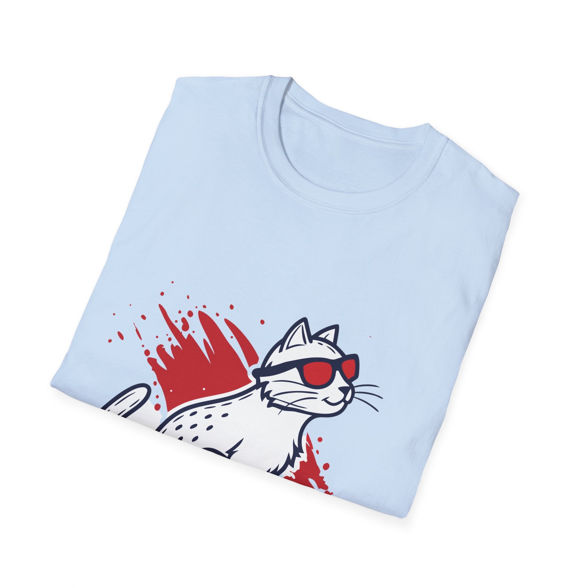 Cool Cat Graphic T-Shirt — Cat with Sunglasses Illustration