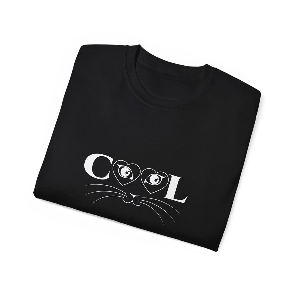 Cool Cat T-Shirt — Cute Cat Eyes & Whiskers Graphic Tee