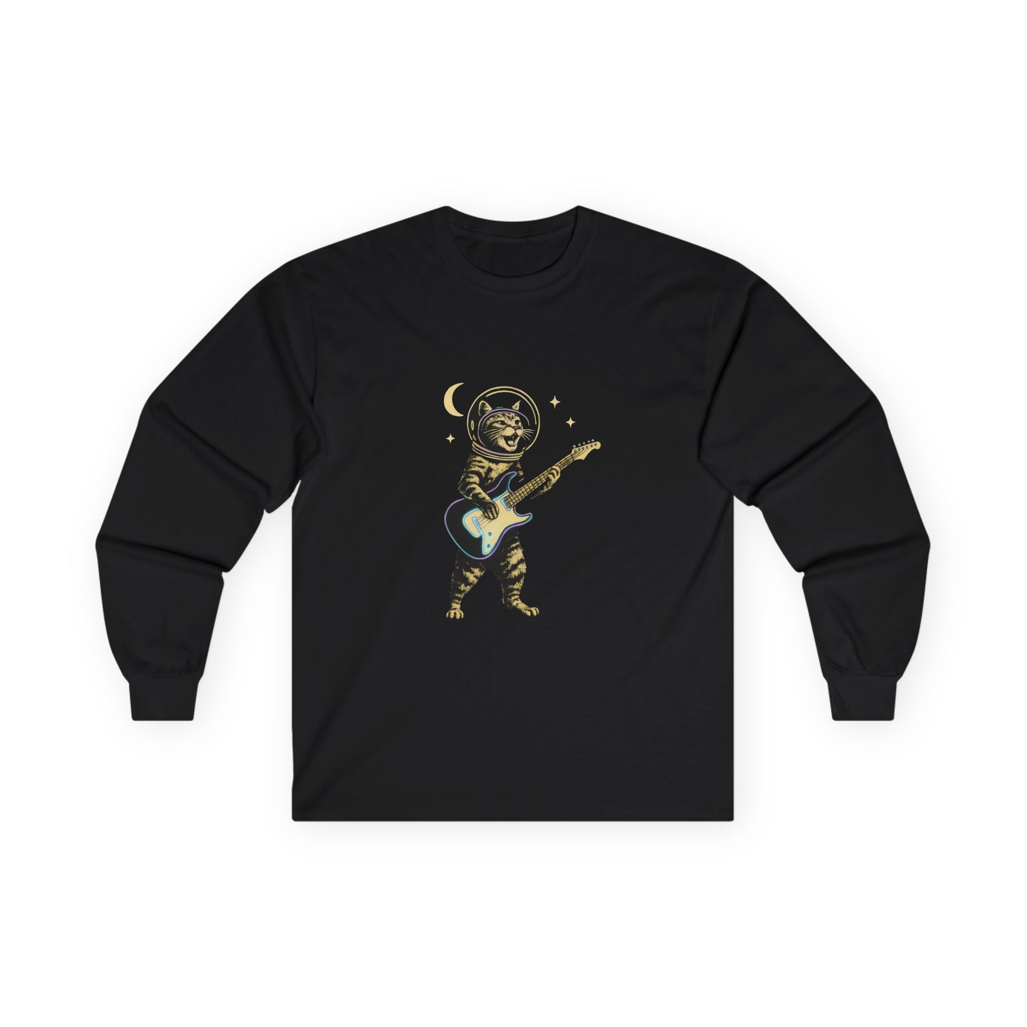 Astronaut Guitarist Long Sleeve Tee — Space Rock Graphic Shirt