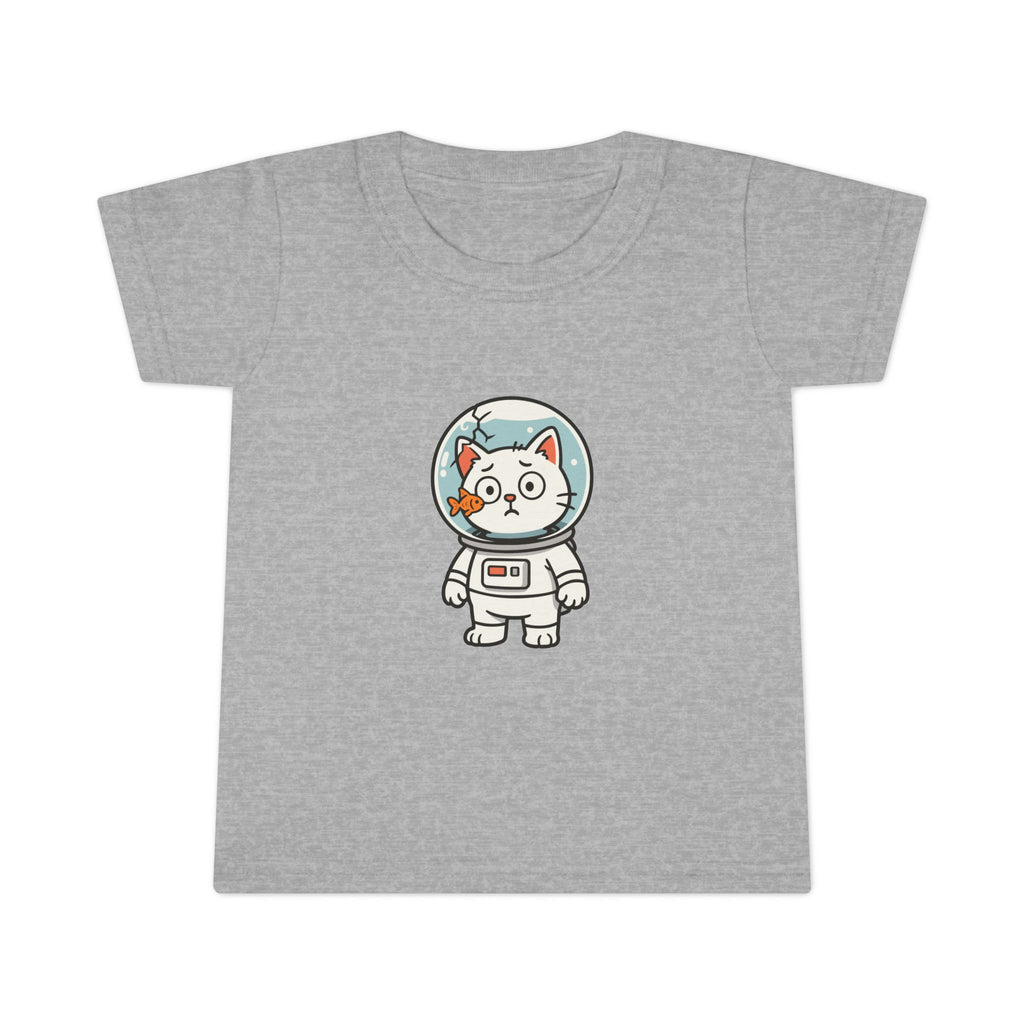 Toddler T-Shirt — Cute Space Cat Astronaut Graphic