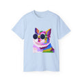 Colorful Cat Sunglasses T‑Shirt — Vibrant Retro Kitty Tee