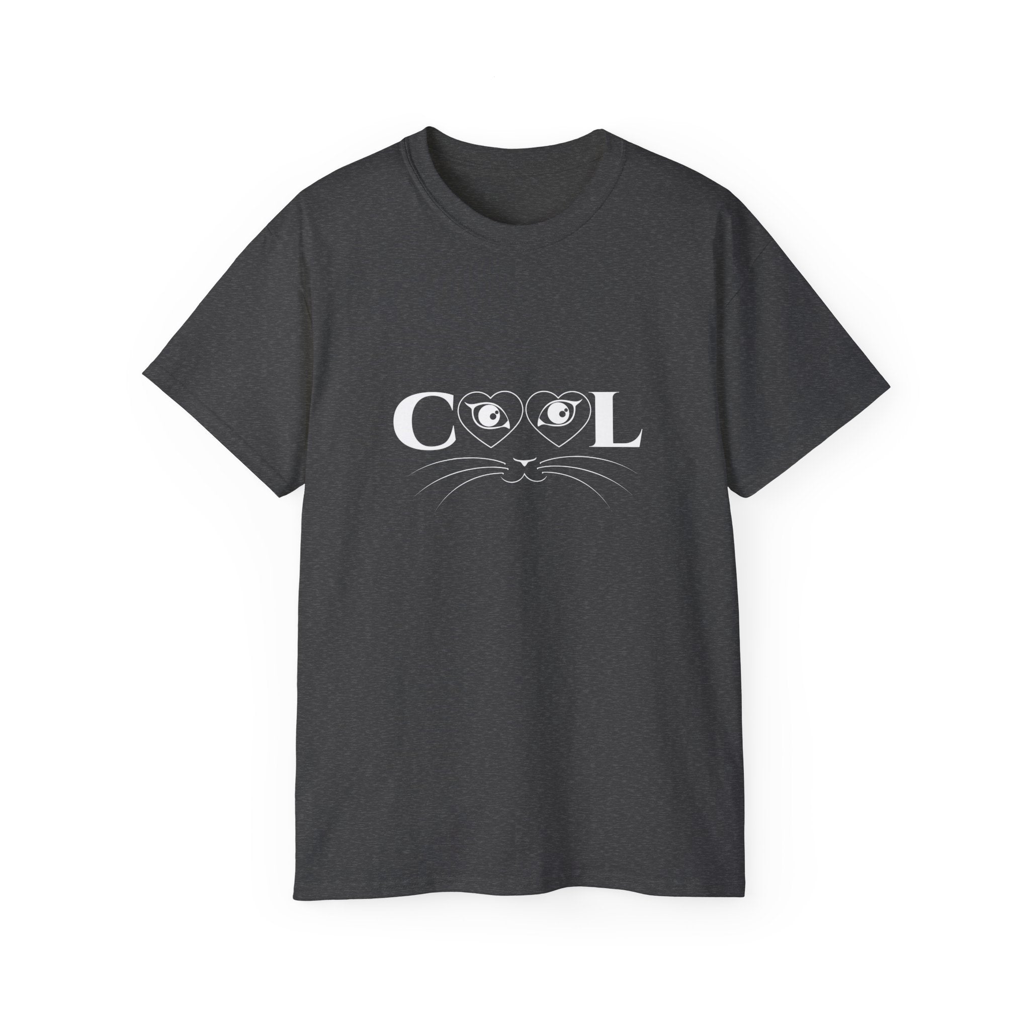 Cool Cat T-Shirt — Cute Cat Eyes & Whiskers Graphic Tee